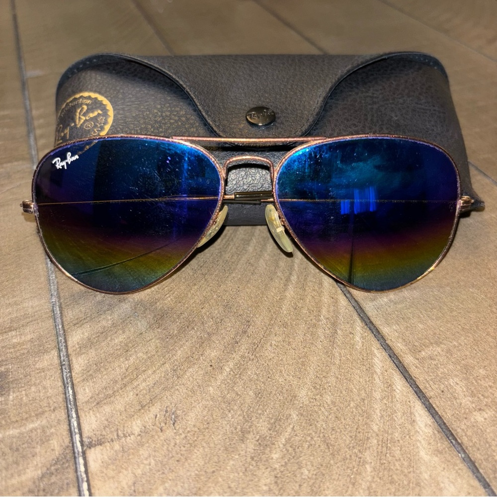 Ray-Ban Blue Rainbow Aviator Sunglasses